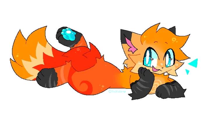 Kicks paws like a girl, commission of Dizzy