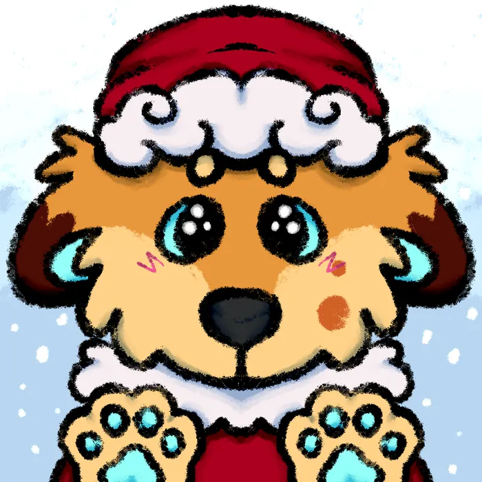 Santa Pup — commission of Dizzy